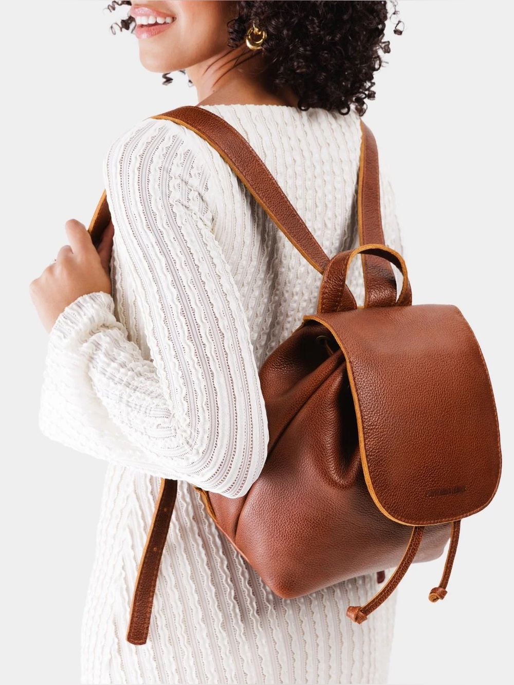 Portland Leather Goods Bucket Backpack- Nutmeg